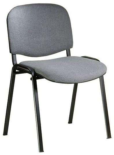 Konferenční židle Iso čalouněná - BÉŽOVÁ Suedine 109/černá kostra