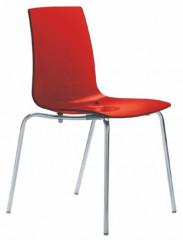 Jídelní židle Lollipop - Rosso transparente