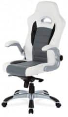 Kancelářská židle KA-E240B - WT - bílá/šedá