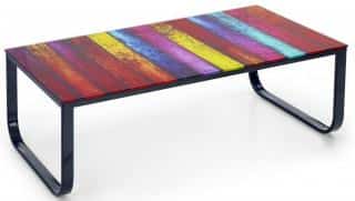 Konferenční stolek s potiskem AF-1010 - COL - barevné pruhy