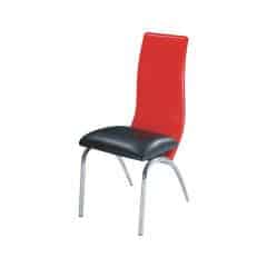 Jídelní židle DOUBLE - černá/červená