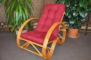 Ratanové křeslo polohovací - medové