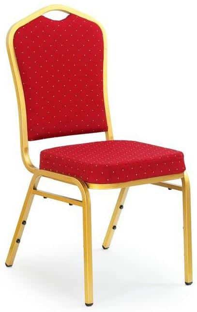 Halmar Jednací židle K66 Červená/zlatá
