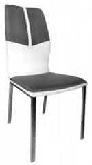 Jídelní židle F- 668 bílá/šedá