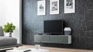 Televizní stolek VIGO 140 - bílá/šedá