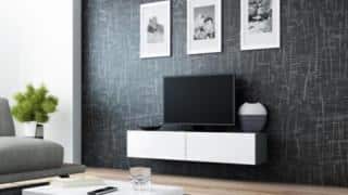 Televizní stolek VIGO 140 - šedá/bílá