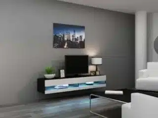 Televizní stolek VIGO New 180 - černá/bílá