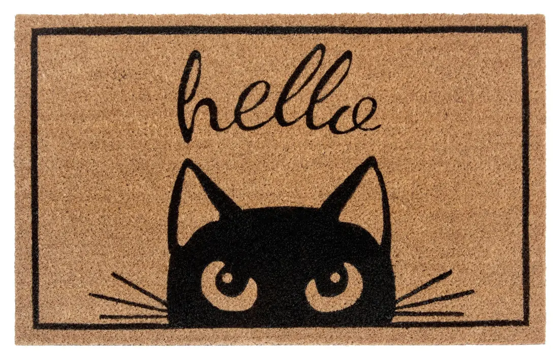 Hanse Home Rohožka Hello s kočkou 105703 45x70 cm