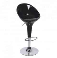 Barová židle ALBA NOVA - chrom / černá