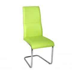 Jídelní židle BETINA -zelená ekokůže /chrom