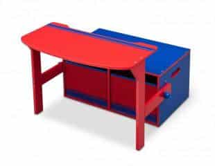 Dětská lavice s úložným prostorem modro - červená