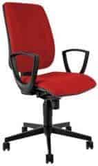 Kancelářská židle 1380 SYN FLUTE s područkami - červená