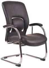 Jednací židle Vapor MEETING kůže - černá