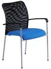 Jednací židle - TRITON NET - modrý sedák/černý opěrák