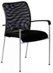 Jednací židle - TRITON NET - černý sedák/černý opěrák