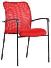 Jednací židle - TRITON BLACK - červená