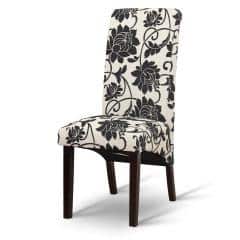 Jídelní židle JUDY - černobílé květy