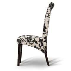 Jídelní židle JUDY - černobílé květy