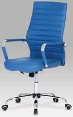 Kancelářská židle KA-Z615 - BLUE - koženka modrá