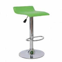Barová židle LARIA - zelená ekokůže / chrom