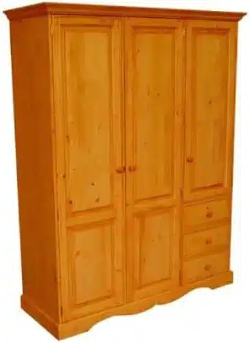 Unis Skříň masiv trojdílná 00178, zásuvky vpravo