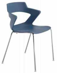 Konferenční židle 2160 PC Aoki - nečalouněná - Modrá RAL 5009