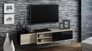 Televizní stolek Sigma 1C - dub sonoma+černá/dub sonoma+černá č.1