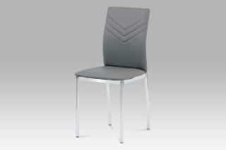Jídelní židle AC-1280 GREY - koženka šedá