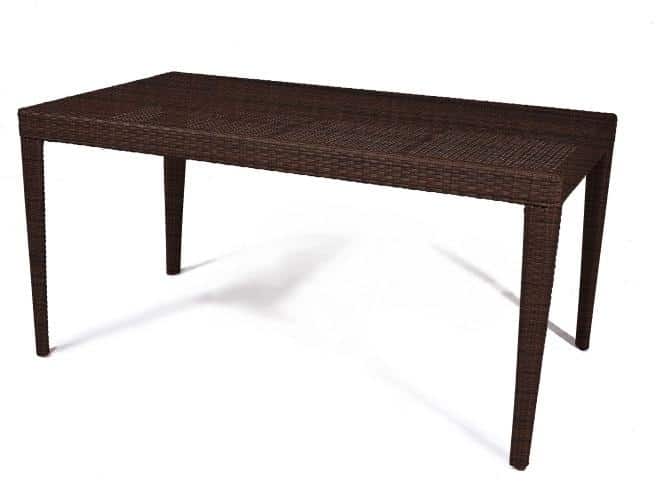 Levně Dimenza Zahradní jídelní stůl Dallas 150x80 cm - hnědý