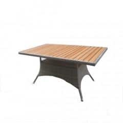 Dimenza zahradní RIMINI jídelní stůl 150x90 cm - šedohnědý