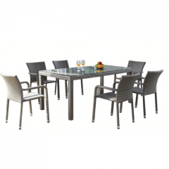 Zahradní jídelní stůl BARCELONA - šedý č.2