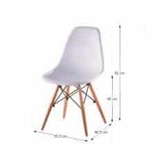 Židle, bílá + buk, PC-015, CINKLA