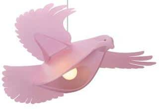 Dětská lampa holub - různé barvy