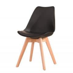 Židle, černá + buk, BALI