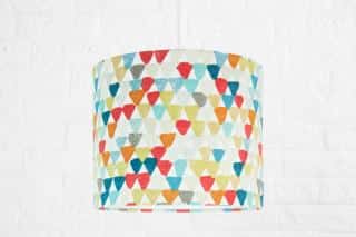 Textilní závěsná lampa Trojúhelníky Mini