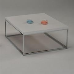 Konferenční stolek bílá / extra vysoký lesk HG, chrom, Natanel