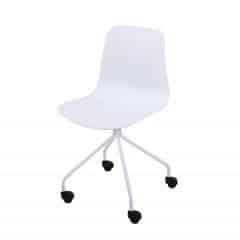 Židle, bílá, plast + kov, DANELA