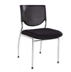 Židle, plast + látka + kov, černá, Zarina