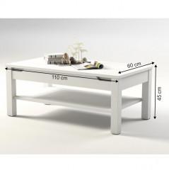 konferenční stolek, bílý vysoký lesk, ADONIS AS 96