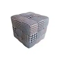 Designový taburet, vzorovaná látka, PEPITO TYP 8