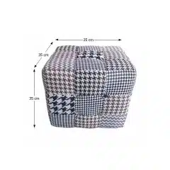 Designový taburet, vzorovaná látka, PEPITO TYP 8