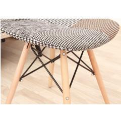 Designová stolička, vzorovaná látka, PEPITO TYP 9