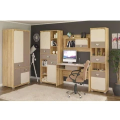 Komoda 1D3S, DTD laminovaná, dub ječný / champagne / capucino, LOTTY