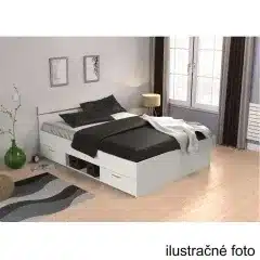 Postel, 140x200, bílá, MICHIGAN