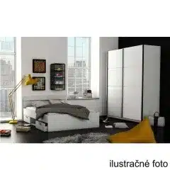 Postel, 140x200, bílá, MICHIGAN