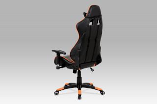 Kancelářská židle KA-G206 ORA - koženka černá + oranžová č.9