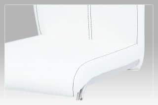 Jídelní židle DCL-409 WT - koženka bílá