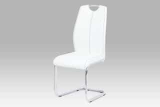 Jídelní židle DCL-409 WT - koženka bílá