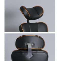 Kancelářská židle, ekokůže černá / oranžový lem, SEDRIK