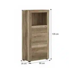 Komoda Typ 3, DTD laminovaná, dub canyon, ARENTA
